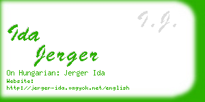 ida jerger business card